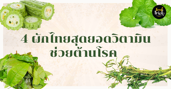 4 ผักไทย สุดยอดวิตามินต้านโรค กินเเล้วสุขภาพดี